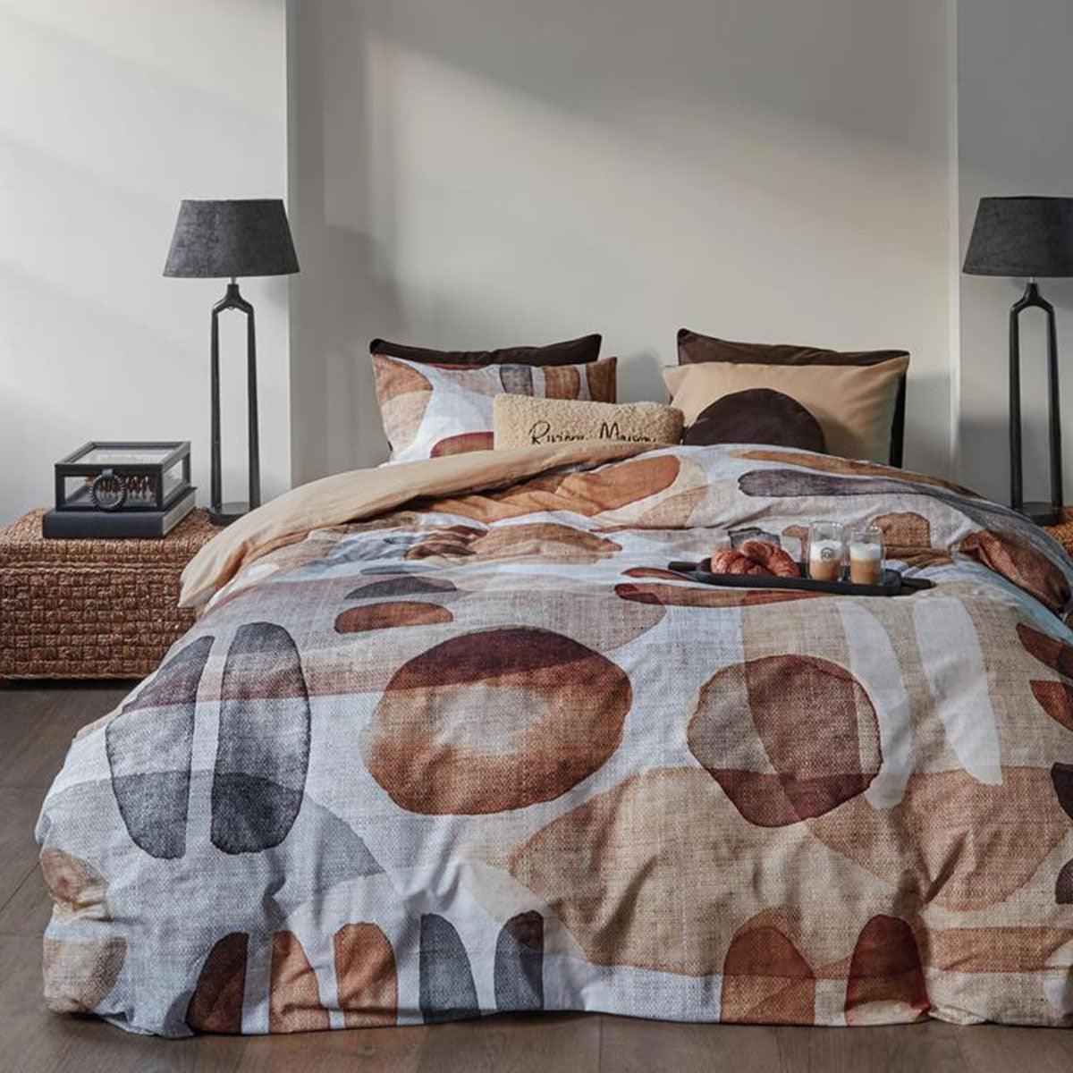 Buy Bedding House Broc Natural Cotton Quilt Cover Set King discounted | Products On Sale Australia