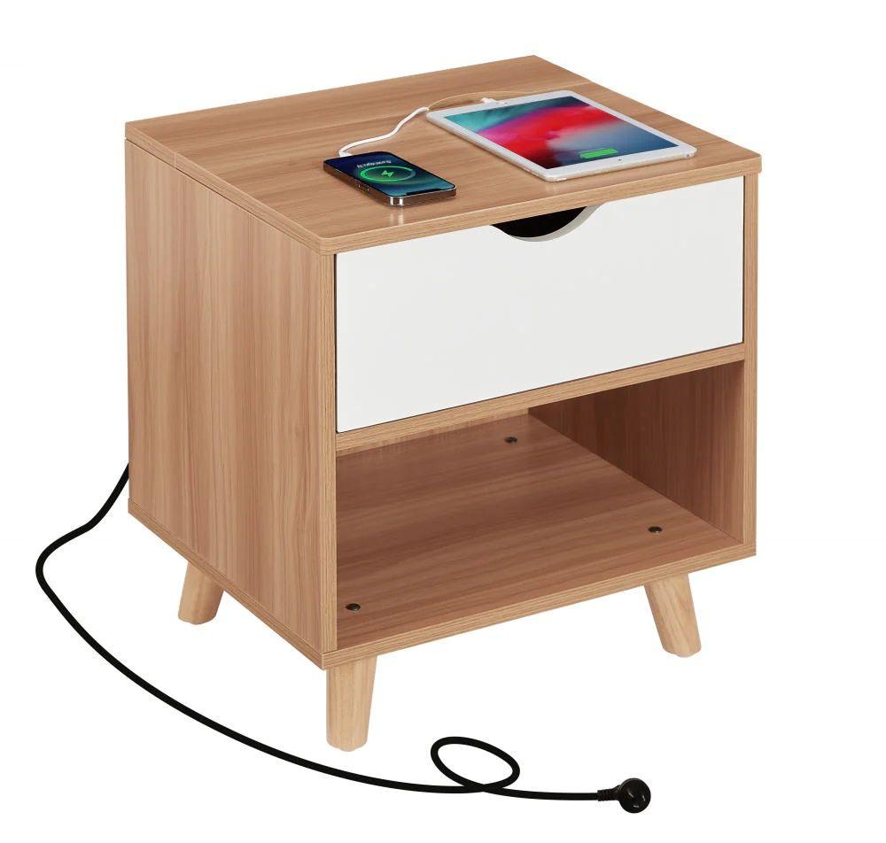 Buy Bedside Table with Powerboard & USB Ports discounted | Products On Sale Australia