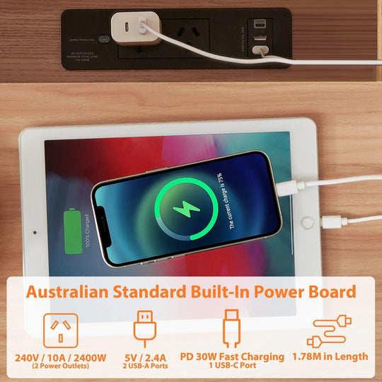 Buy Bedside Table with Powerboard & USB Ports discounted | Products On Sale Australia