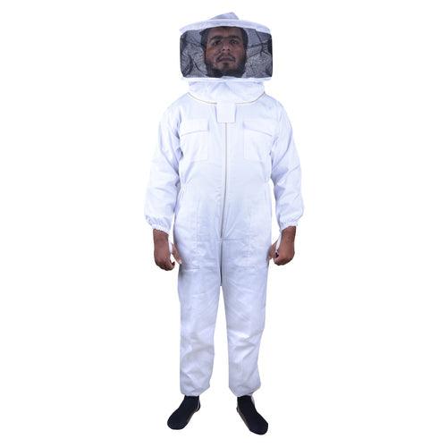 Buy Beekeeping Bee Full Suit Standard Cotton With Round Head Veil L discounted | Products On Sale Australia