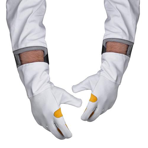 Buy Beekeeping Bee Gloves Cow Hide Ventilated Heavy Duty Gloves 2XL discounted | Products On Sale Australia