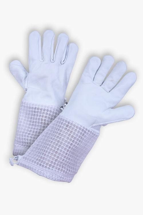 Buy Beekeeping Bee Gloves Goat Skin 3 Mesh Ventilated Gloves-2XL discounted | Products On Sale Australia