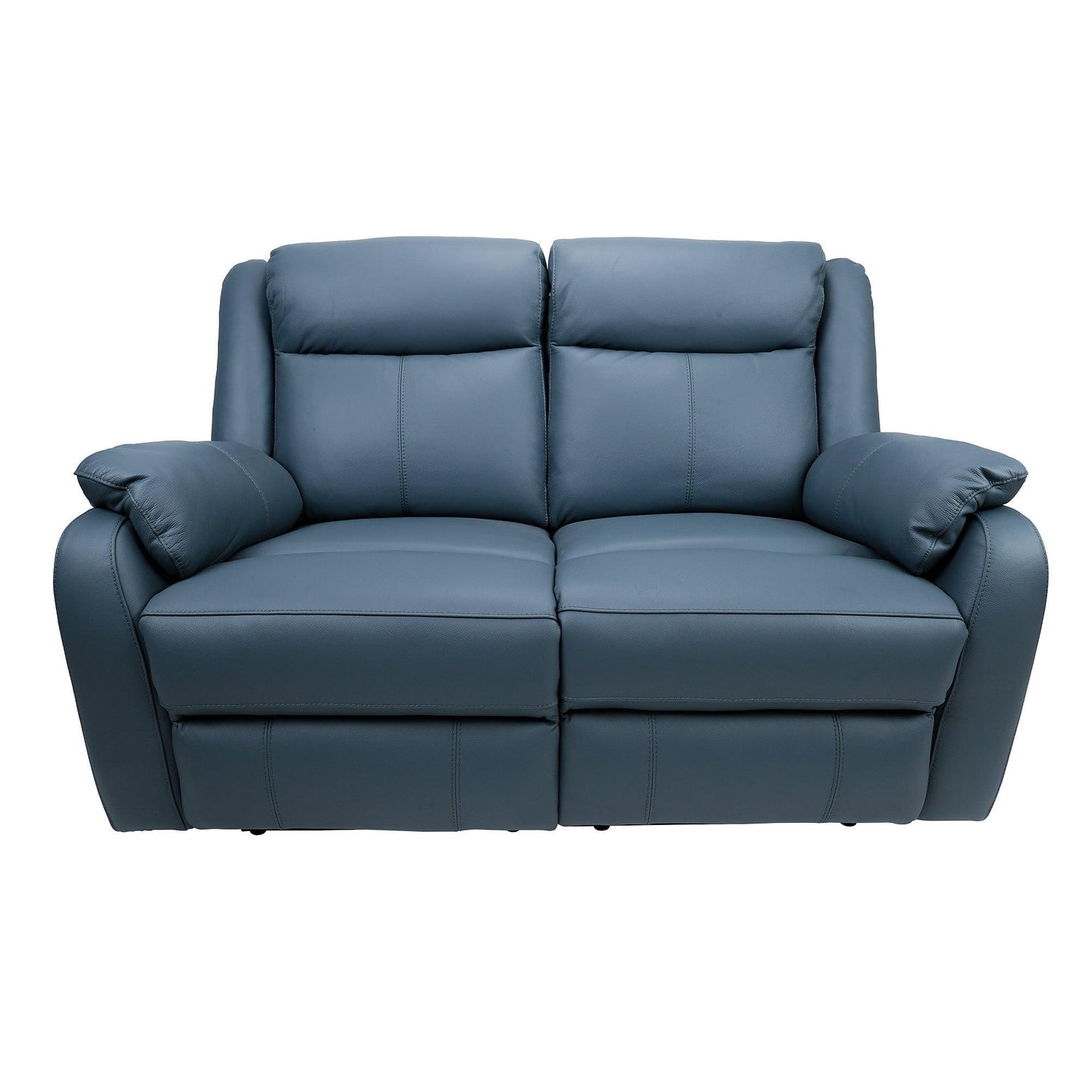 Buy Bella 3+2+1 Seater Electric Recliner Genuine Leather Upholstered Lounge - Blue discounted | Products On Sale Australia