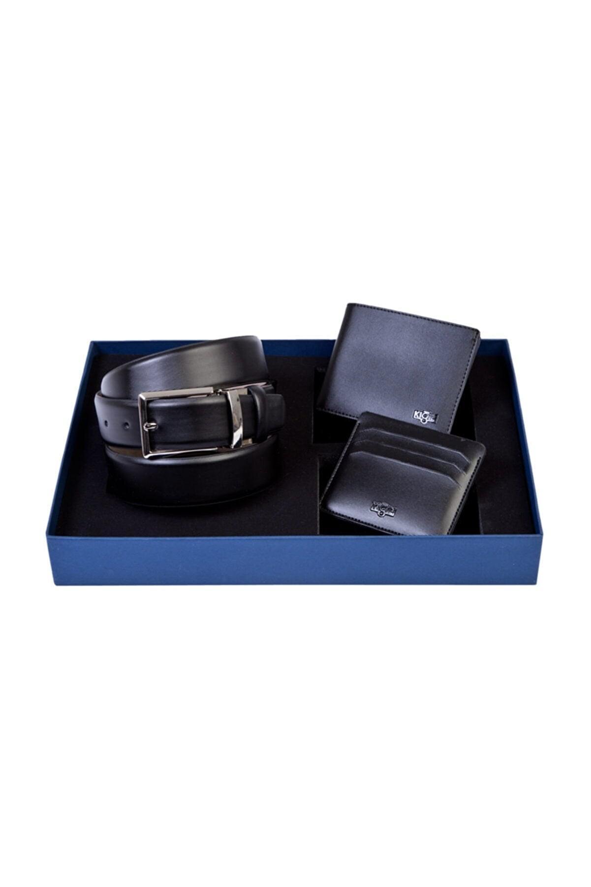 Buy BELT AND WALLET & CARD HOLDER BLACK SET discounted | Products On Sale Australia