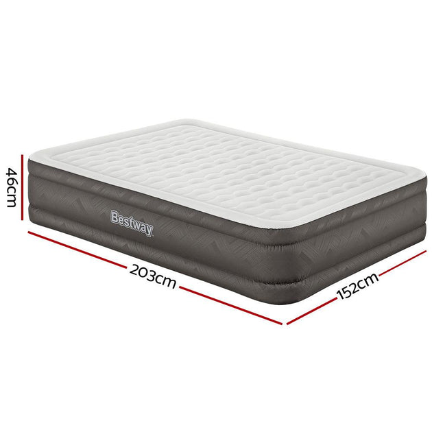 Buy Bestway Air Mattress Queen Inflatable Bed 46cm Airbed Grey discounted | Products On Sale Australia