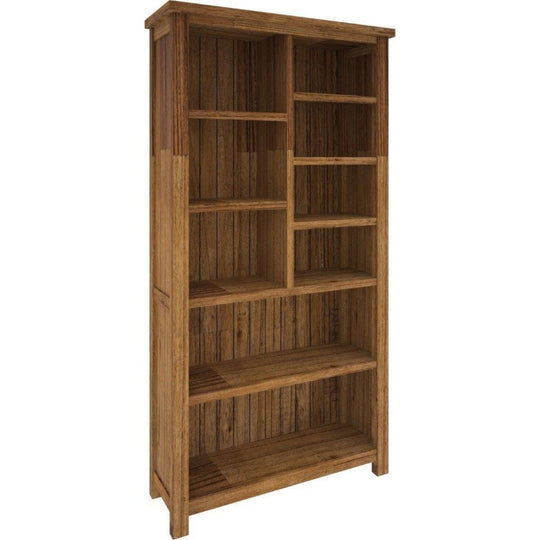 Buy Birdsville Bookshelf Bookcase Display Unit Solid Mt Ash Timber Wood - Brown discounted | Products On Sale Australia