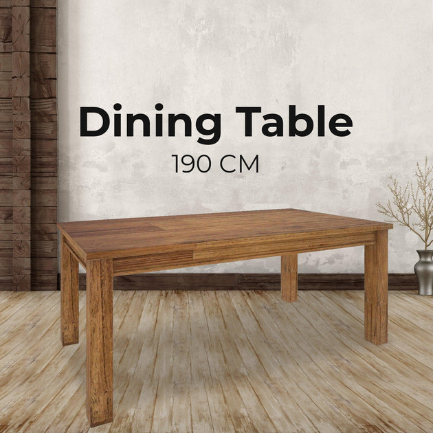 Buy Birdsville Dining Table 190cm Solid Mt Ash Wood Home Dinner Furniture - Brown discounted | Products On Sale Australia