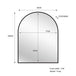 Buy Black Metal Arch Mirror - Small 80cm x 100cm discounted | Products On Sale Australia