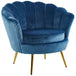 Buy Bloomer Velvet Fabric Accent Sofa Love Chair - Blue discounted | Products On Sale Australia