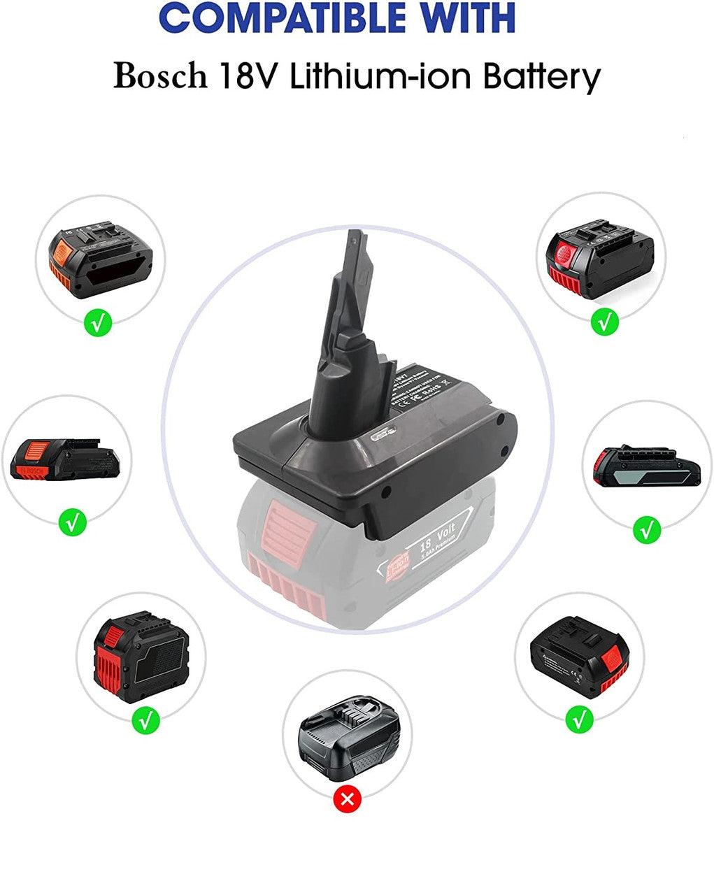 Buy Bosch 18V To Dyson V7 & V8 Battery Converter / Adapter discounted | Products On Sale Australia