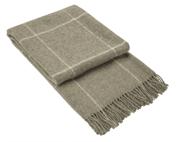 Buy Brighton Throw - 100% NZ Wool - Beige Striped discounted | Products On Sale Australia