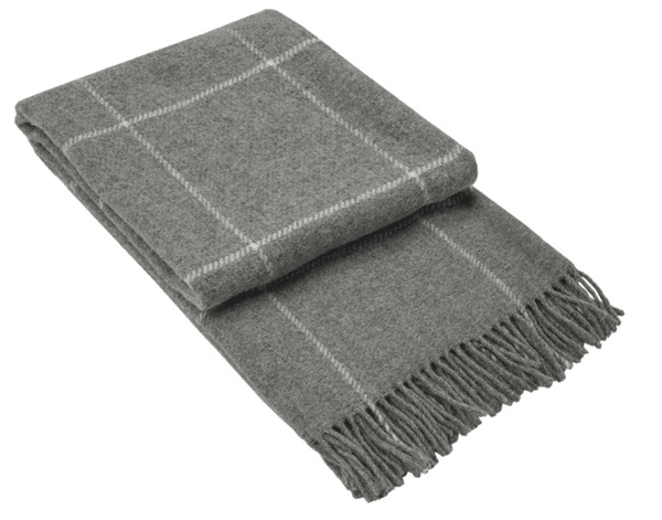 Buy Brighton Throw - 100% NZ Wool - Grey Striped discounted | Products On Sale Australia