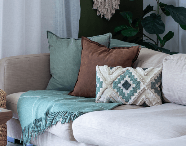 Buy Brighton Throw - 100% NZ Wool - Sage Striped discounted | Products On Sale Australia