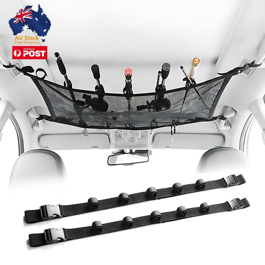 Buy Car Fishing Rod Strap Vehicle Rod Carrier Storage Net Fishing Pole Holder SUV-2PCS Black Fishing Strap discounted | Products On Sale Australia