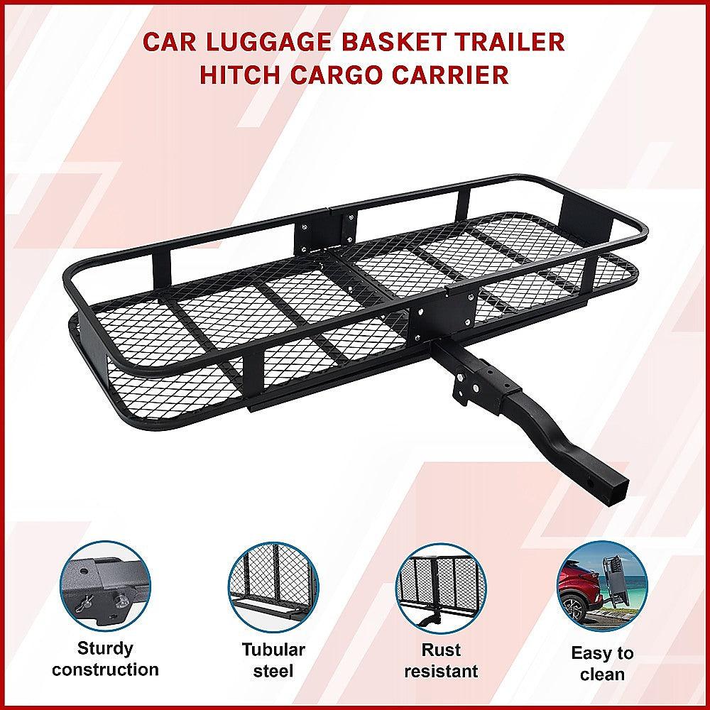 Buy Car Luggage Basket Trailer Hitch Cargo Carrier discounted | Products On Sale Australia