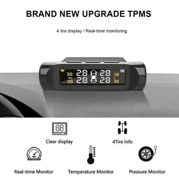Car TPMS Wireless Car Tire Tyre Pressure Monitor System LCD Tester + 4 Sensors Products On Sale Australia | Auto Accessories > Tools Category
