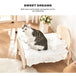 Buy Cat Dog Wooden Bed Pet Sofa for Small Pet Wood Frame Beds With Bedding discounted | Products On Sale Australia