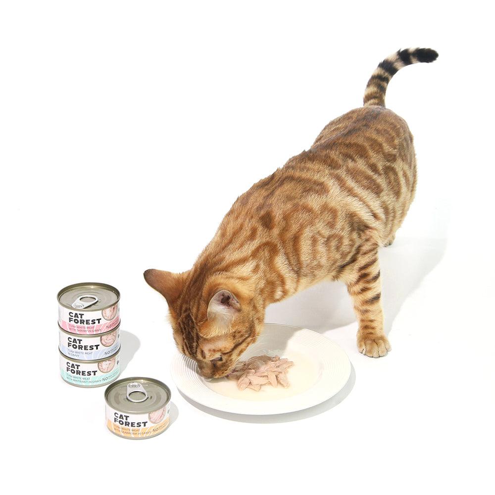 Buy CAT FOREST Classic Tuna White Meat In Gravy Cat Canned Food 85G X 24 discounted | Products On Sale Australia