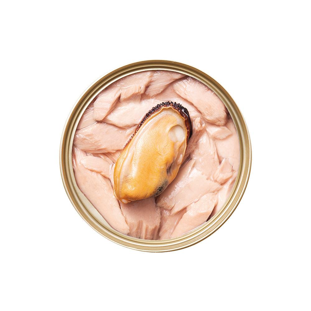 Buy CAT FOREST Premium Tuna White Meat With Mussel In Gravy Cat Canned Food 85G X 24 discounted | Products On Sale Australia