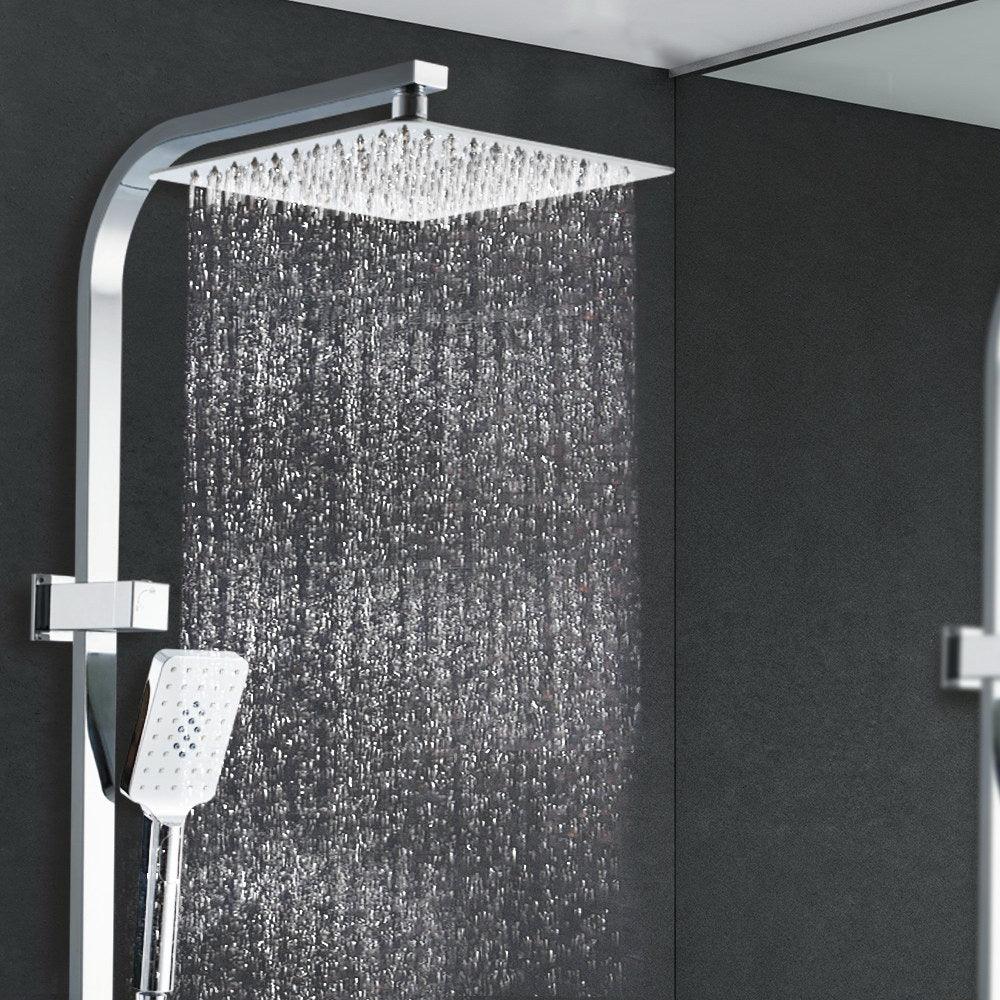 Buy Cefito 10'' Rain Shower Head Set Handheld Square High Pressure Chrome discounted | Products On Sale Australia