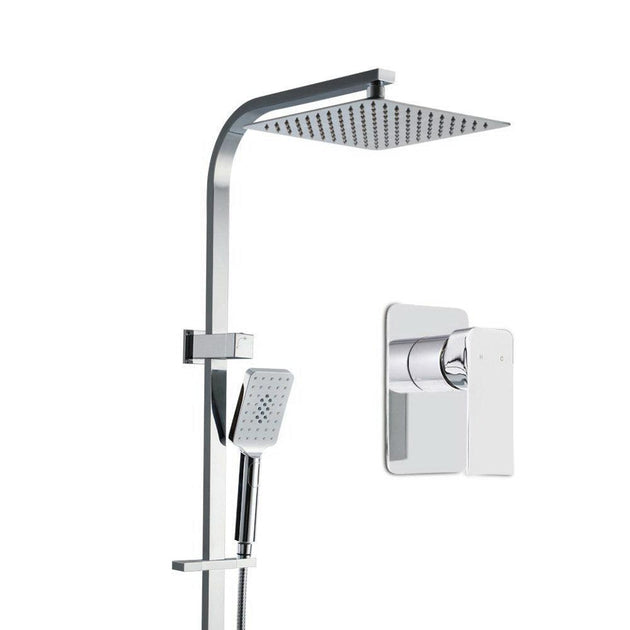 Buy Cefito 10'' Rain Shower Head Set Handheld Square High Pressure Mixer Tap Chrome discounted | Products On Sale Australia