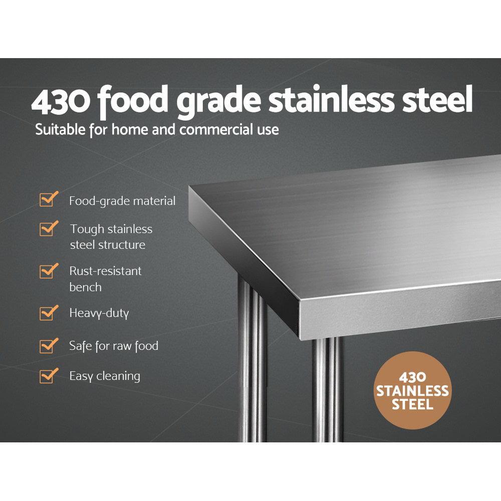 Buy Cefito 610x610mm Stainless Steel Kitchen Bench 430 discounted | Products On Sale Australia