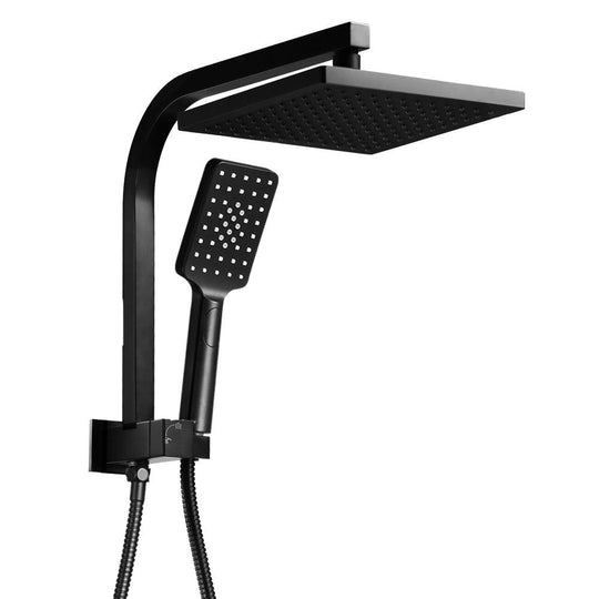 Buy Cefito 8'' Rain Shower Head Set Handheld Square High Pressure Black discounted | Products On Sale Australia