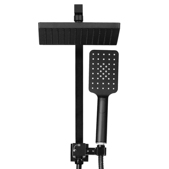 Buy Cefito 8'' Rain Shower Head Set Handheld Square High Pressure Black discounted | Products On Sale Australia