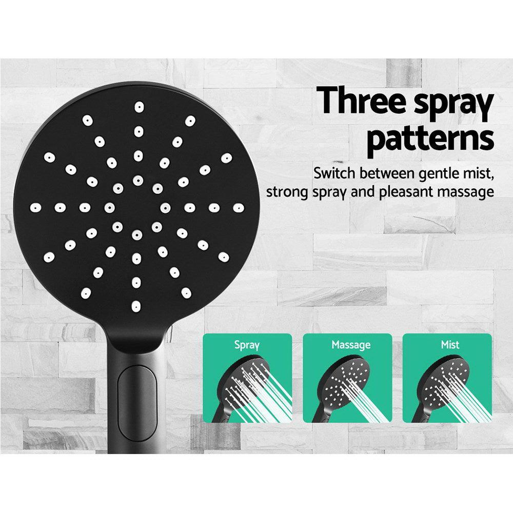 Buy Cefito 9'' Rain Shower Head Set Handheld Round High Pressure Black discounted | Products On Sale Australia