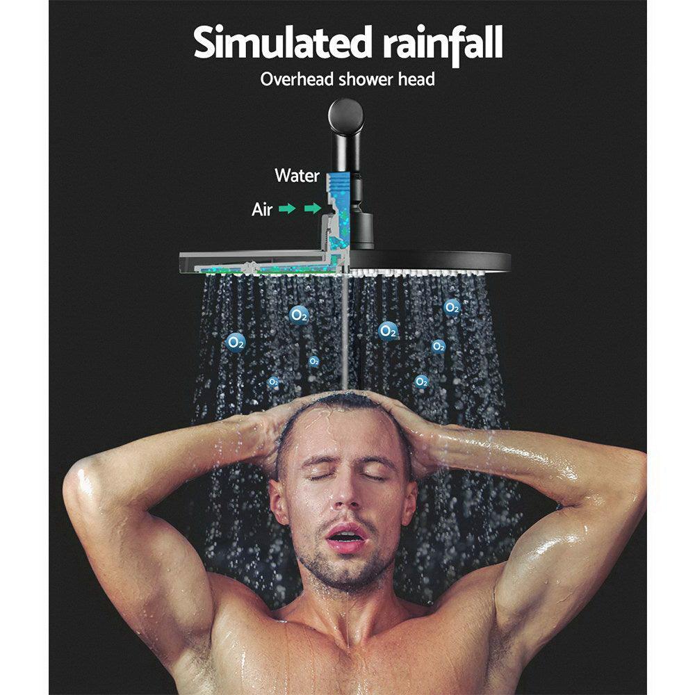 Buy Cefito 9'' Rain Shower Head Set Handheld Round High Pressure Mixer Tap Black discounted | Products On Sale Australia