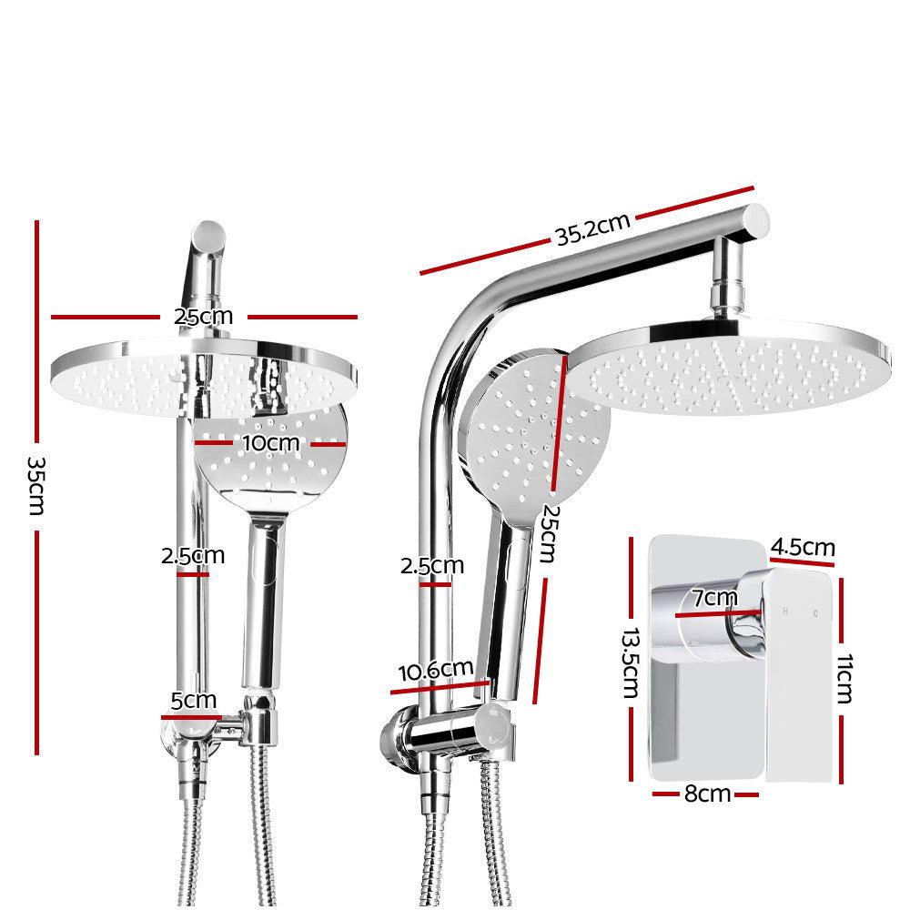 Buy Cefito 9'' Rain Shower Head Set Handheld Round High Pressure Mixer Tap Chrome discounted | Products On Sale Australia