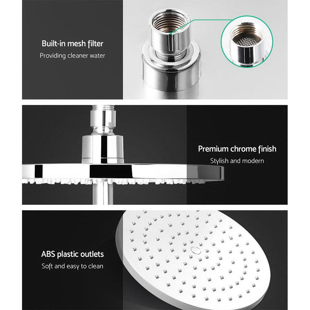 Buy Cefito 9'' Rain Shower Head Set Handheld Round High Pressure Twins Tap Chome discounted | Products On Sale Australia