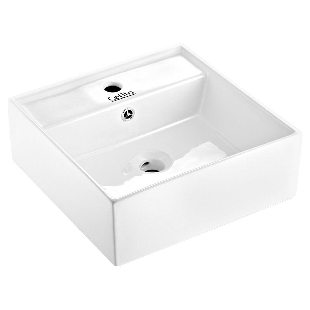 Buy Cefito Bathroom Basin Ceramic Vanity Sink Hand Wash Bowl 41x41cm discounted | Products On Sale Australia