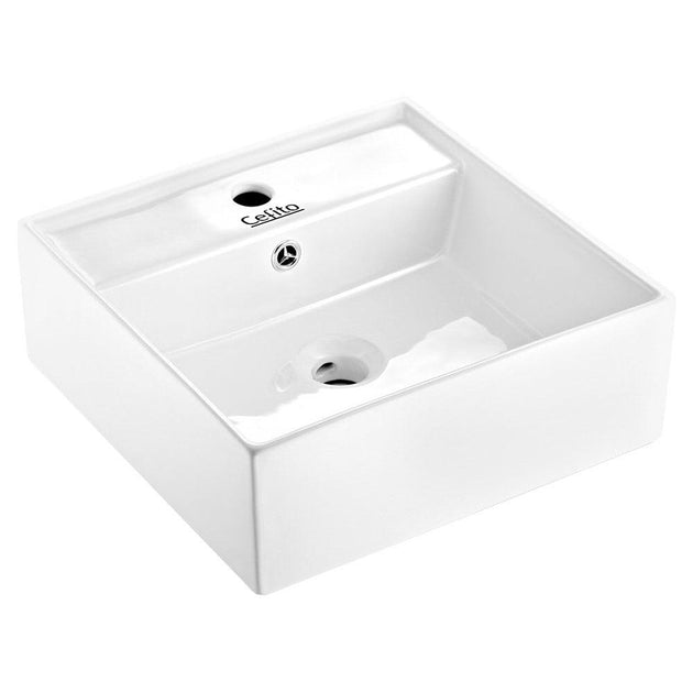 Buy Cefito Bathroom Basin Ceramic Vanity Sink Hand Wash Bowl 41x41cm discounted | Products On Sale Australia