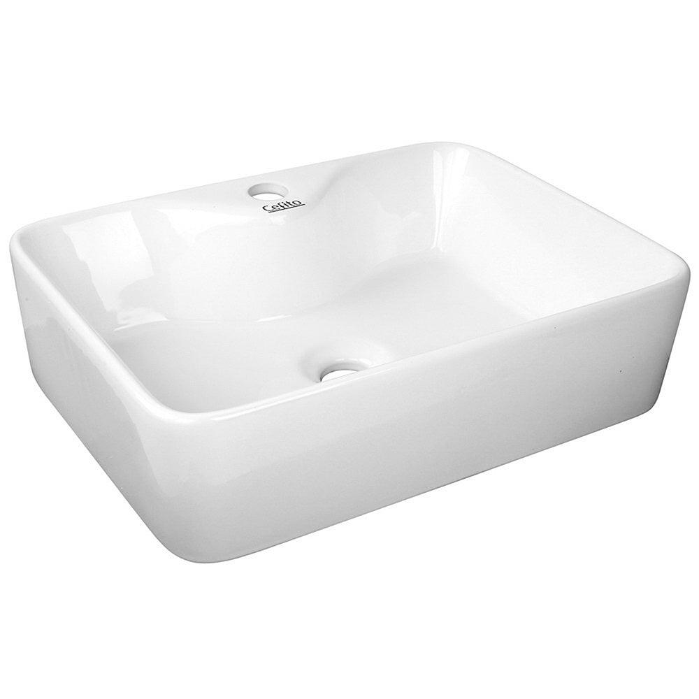 Buy Cefito Bathroom Basin Ceramic Vanity Sink Hand Wash Bowl 48x38cm discounted | Products On Sale Australia