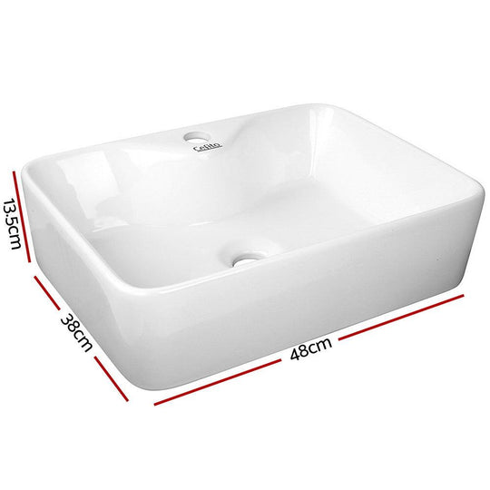 Buy Cefito Bathroom Basin Ceramic Vanity Sink Hand Wash Bowl 48x38cm discounted | Products On Sale Australia