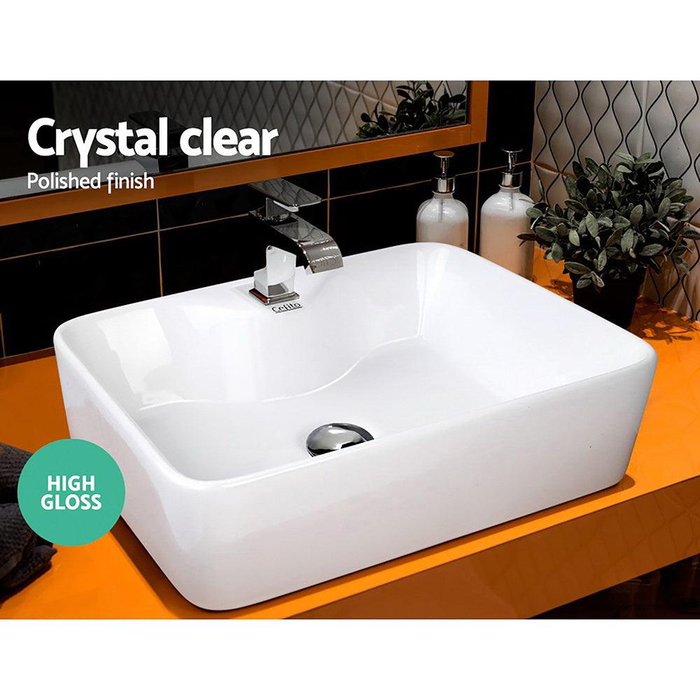 Buy Cefito Bathroom Basin Ceramic Vanity Sink Hand Wash Bowl 48x38cm discounted | Products On Sale Australia