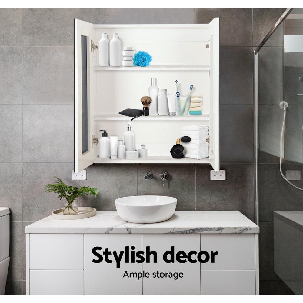 Buy Cefito Bathroom Mirror Cabinet 600x720mm White discounted | Products On Sale Australia