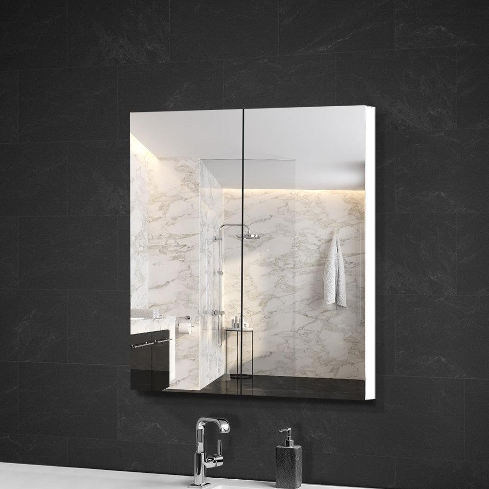 Buy Cefito Bathroom Mirror Cabinet 600x720mm White discounted | Products On Sale Australia