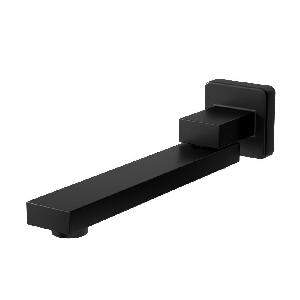 Buy Cefito Bathroom Mixer Spout Wall Bath Tap Square Swivel Bathtub Black discounted | Products On Sale Australia