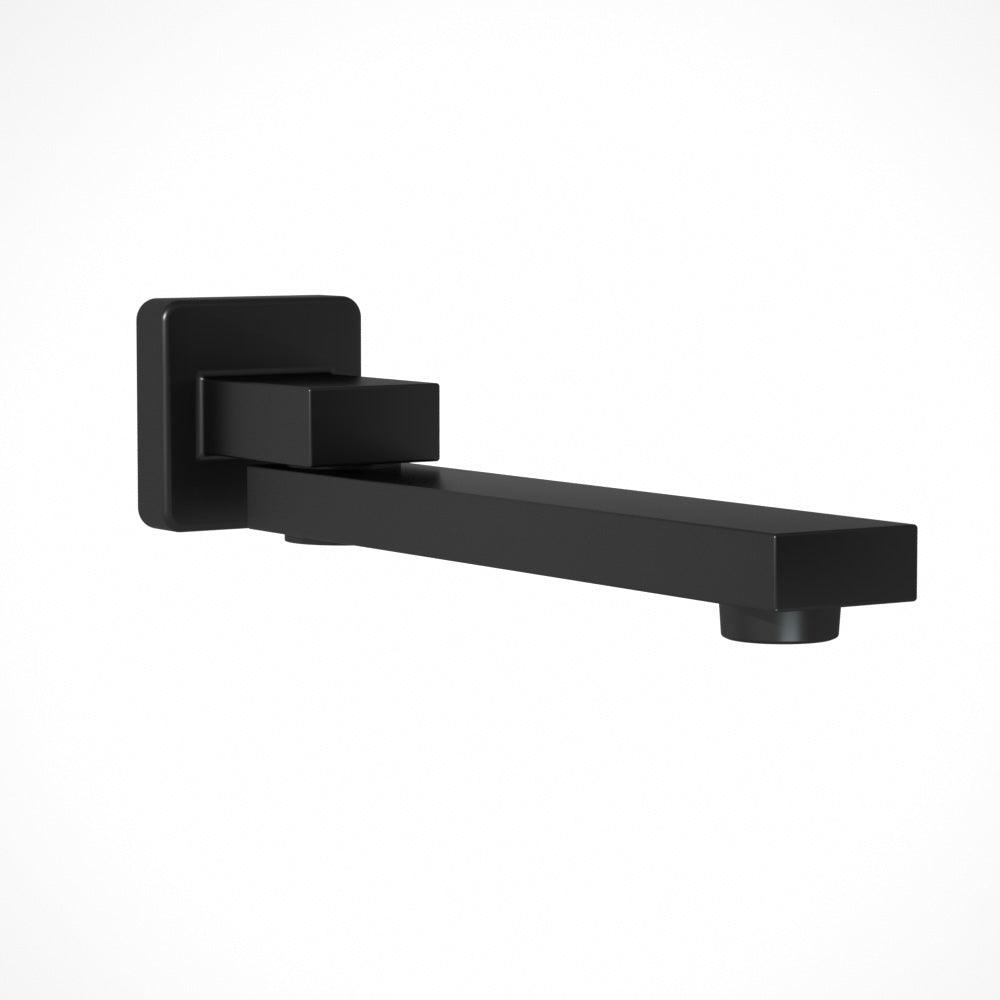 Buy Cefito Bathroom Mixer Spout Wall Bath Tap Square Swivel Bathtub Black discounted | Products On Sale Australia