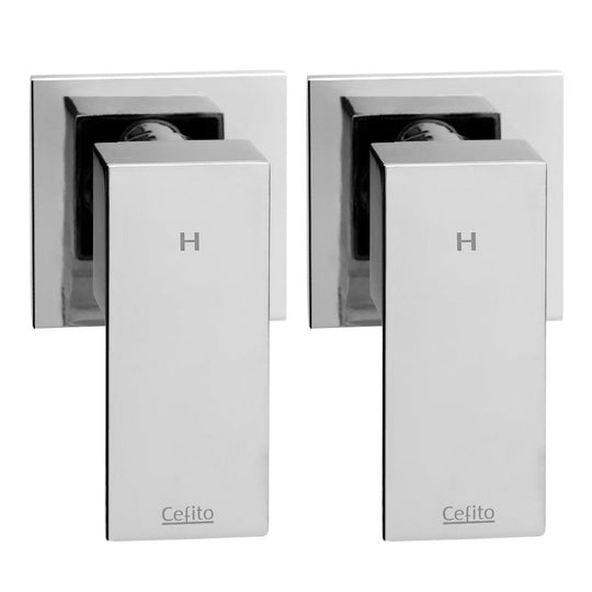 Buy Cefito Shower Twins Tap Wall Bath Taps Brass Hot Cold Basin Bathroom Chrome discounted | Products On Sale Australia