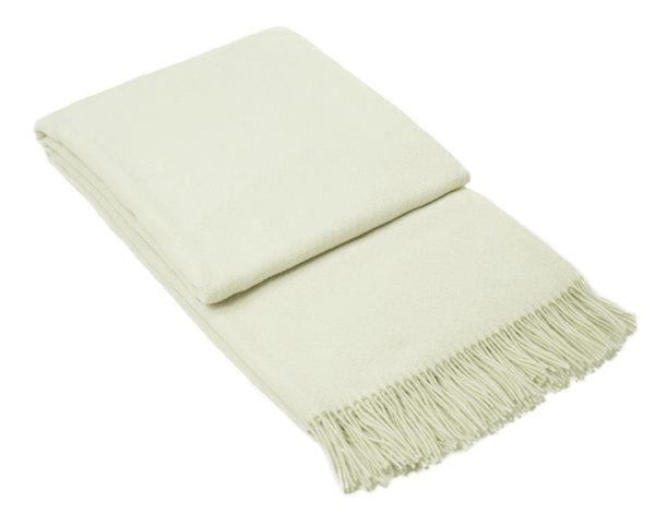 Buy Chiswick Throw - Merino Wool/Cashmere - Ivory discounted | Products On Sale Australia