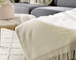 Buy Chiswick Throw - Merino Wool/Cashmere - Ivory discounted | Products On Sale Australia