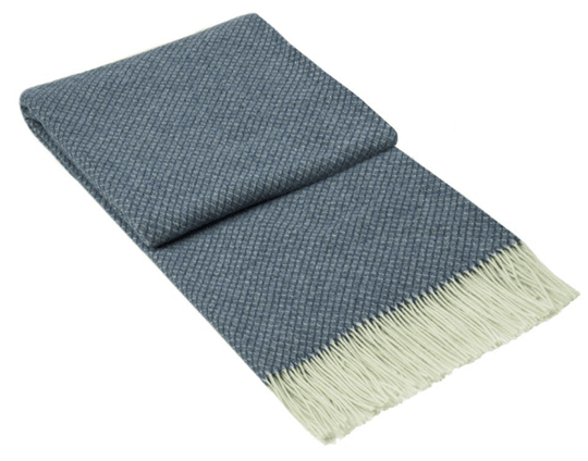 Buy Chiswick Throw - Merino Wool/Cashmere - Navy discounted | Products On Sale Australia