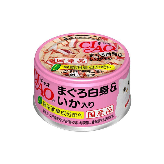 Buy CIAO Canned Jelly For Cat White Meat Tuna With Squid 85G X12 discounted | Products On Sale Australia