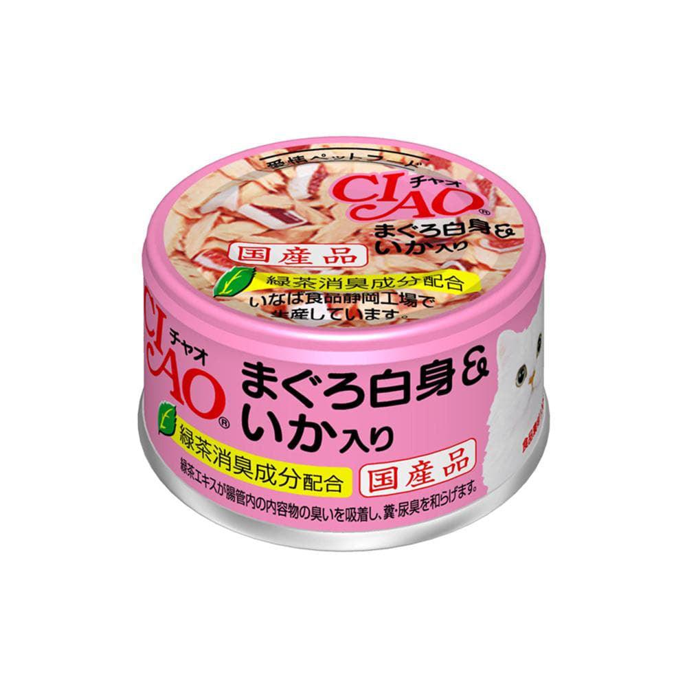 Buy CIAO Canned Jelly For Cat White Meat Tuna With Squid 85G X24 discounted | Products On Sale Australia