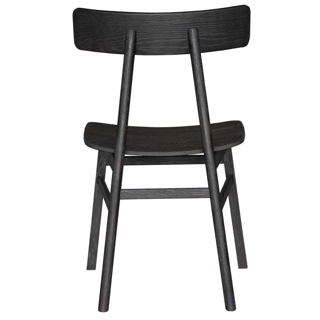 Buy Claire Dining Chair Set of 2 Solid Oak Wood Timber Seat Furniture - Black discounted | Products On Sale Australia