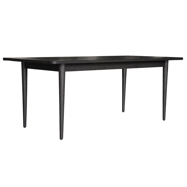 Claire Dining Table 180cm Solid Oak Wood Home Dinner Furniture - Black Products On Sale Australia | Furniture > Dining Category