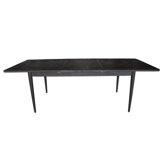 Buy Claire Dining Table Extendable 170-230cm Solid Oak Wood Furniture - Black discounted | Products On Sale Australia